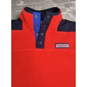 Vineyard Vines Boys Fleece Quarter Snap Pullover - Size L (16)